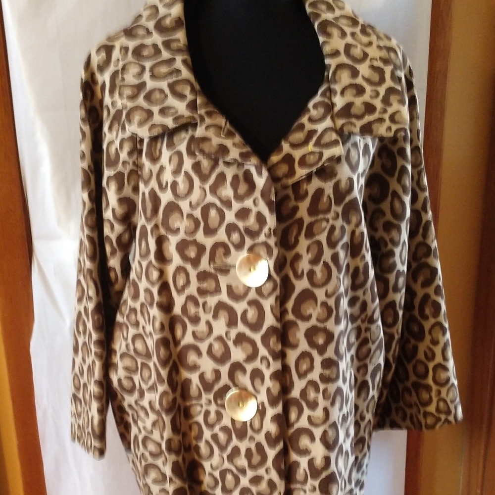 Vintage Painted Pony Tapestry jacket size L, two button